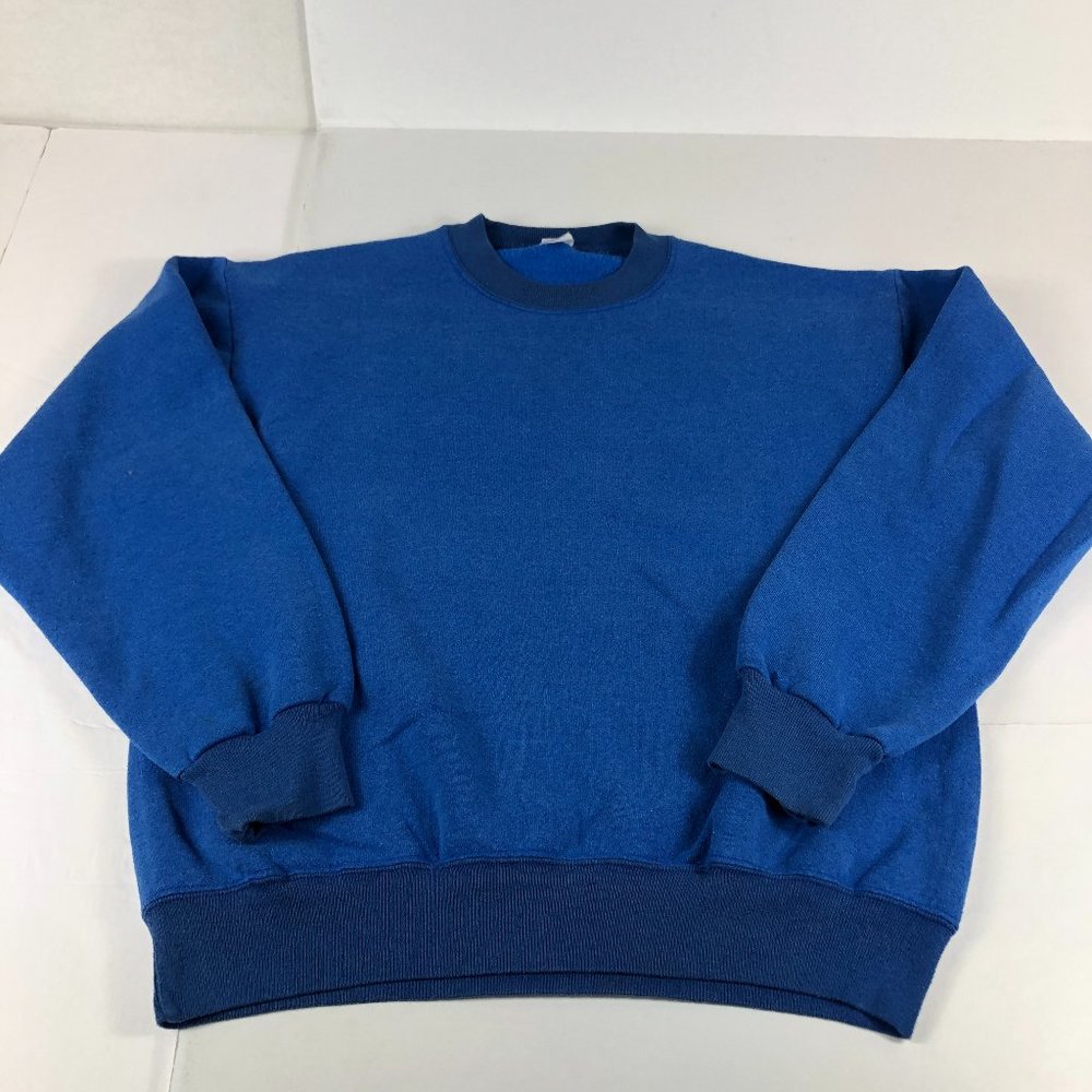 VTG Religious The Original Rolling Stone Sweatshirt Adult Large Blue Crewneck
